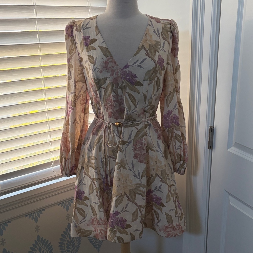 Zimmermann Floral Mini Dress size 3 NWT